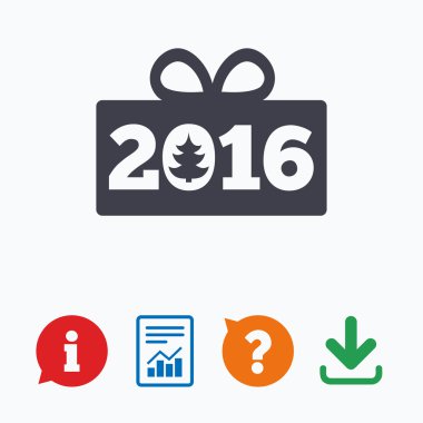 Mutlu yeni yıl 2016 işareti