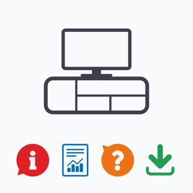 TV tablo işareti simgesi.