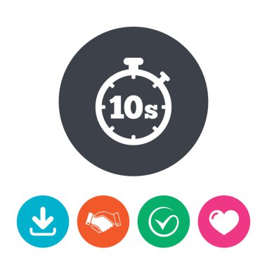 Zamanlayıcı 10s işareti simgesi.