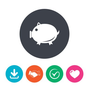 Piggy işareti simgesi. domuz simgesi.