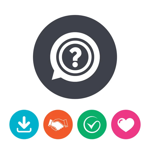 Signo de interrogación icono. — Vector de stock