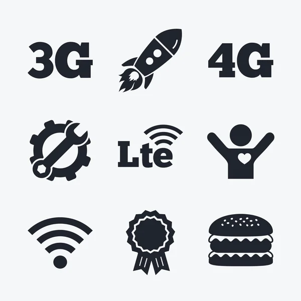 Iconos de telecomunicaciones móviles . — Vector de stock