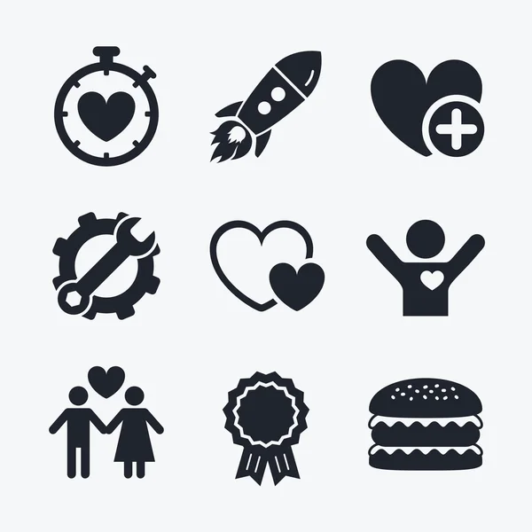 Valentine day icons. — Stock Vector