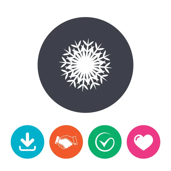 Snowflake artistic sign icon. — Stock Vector