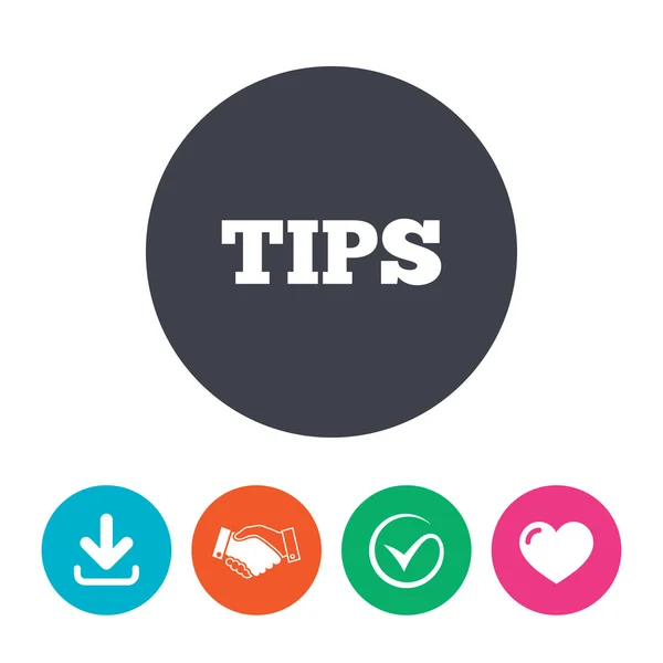 Tips teken pictogram. — Stockvector