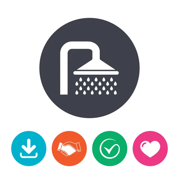 Shower sign icon. — Stock Vector