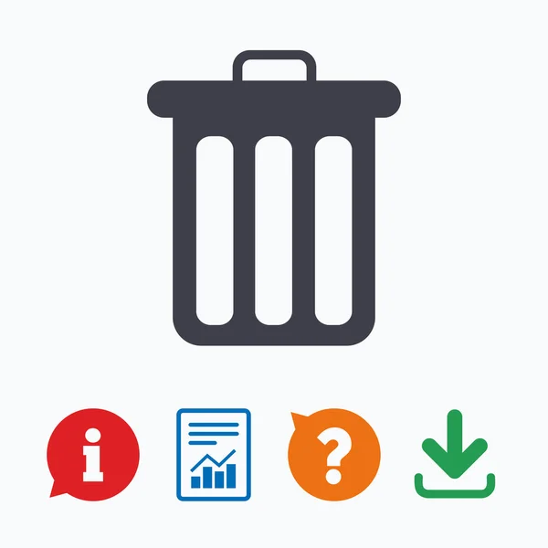 Recycle bin teken pictogram. — Stockvector