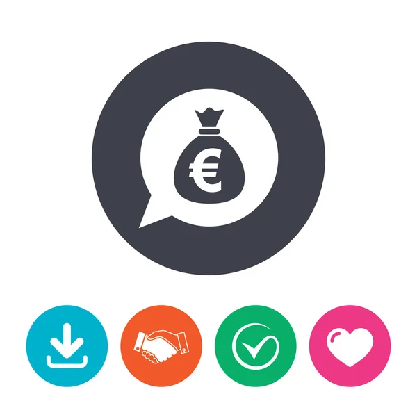 Geld tas teken pictogram. — Stockvector