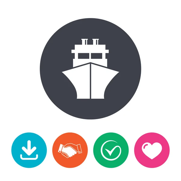 Schip of boot teken pictogram — Stockvector