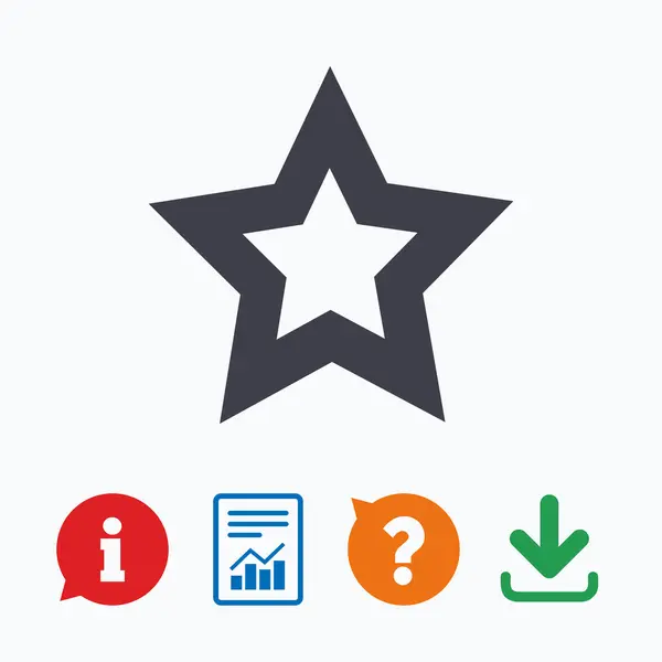 Star sign icon. Favorite button. — Stock Vector