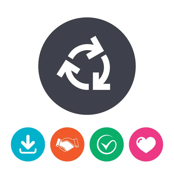 Recycling teken pictogram. — Stockvector