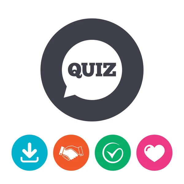 Quiz signo icono . — Vector de stock