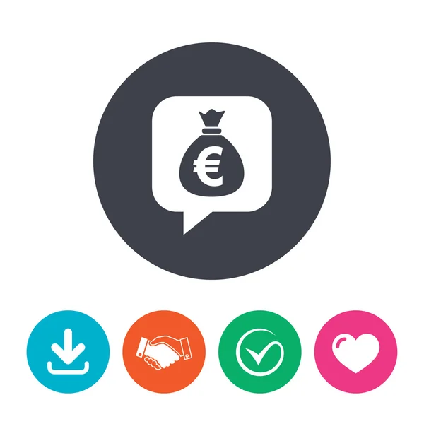 Dinero bolsa signo icono . — Vector de stock