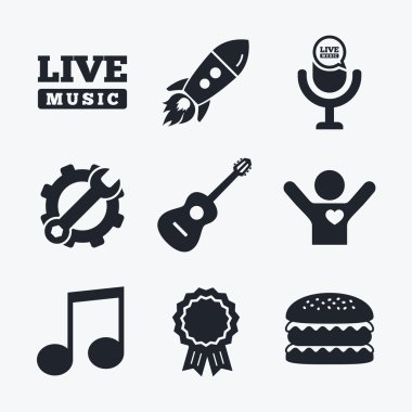 Müzikal öğeleri simgesi.