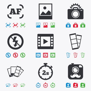 Fotoğraf, video simgeler.