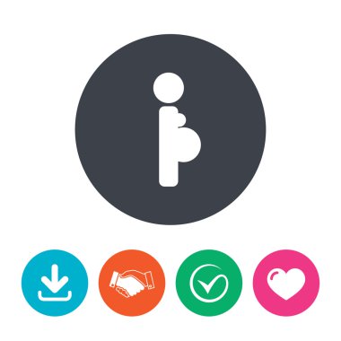 hamile işareti simgesi. gebelik sembolü.