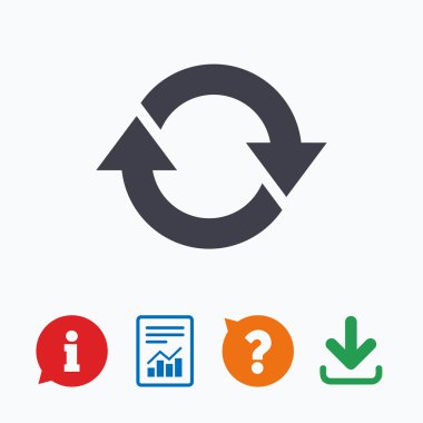 Döndürme simgesi. Tekrar sembolü.