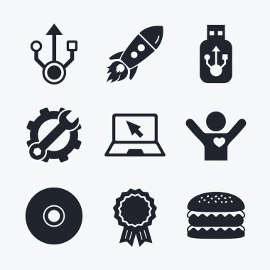 USB flash sürücü simgeleri.