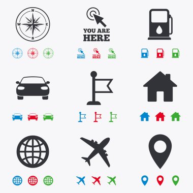 Navigasyon, gps simgeleri.