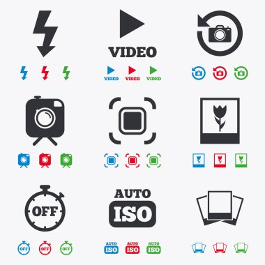 Fotoğraf, video simgeler.