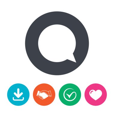 sohbet işareti simgesi.