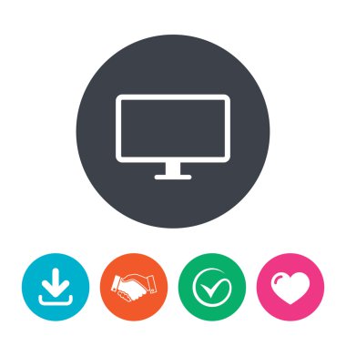 Bilgisayar geniş ekran monitör işareti
