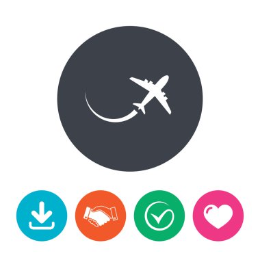 uçak işareti simgesi.