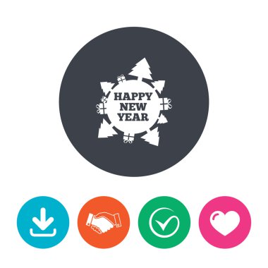 Mutlu yeni yıl dünya işareti