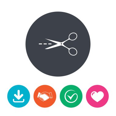 Makasla kesme çizgi işareti