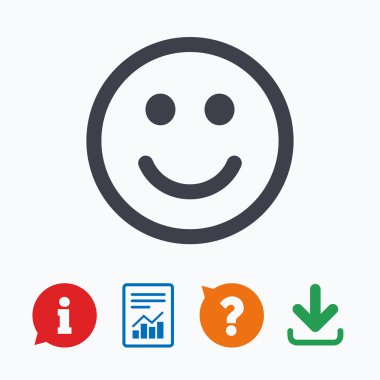 Gülümse İkon. Mutlu yüz sembolü.