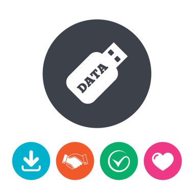 USB stick işareti simgesi.