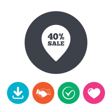 yüzde 40 satış işaretçi