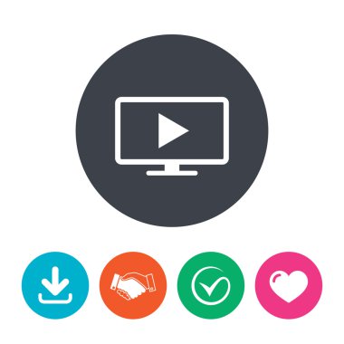 Geniş ekran Tv modu işareti simgesi.