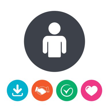 Kullanıcı işareti simgesi. kişi simgesi.