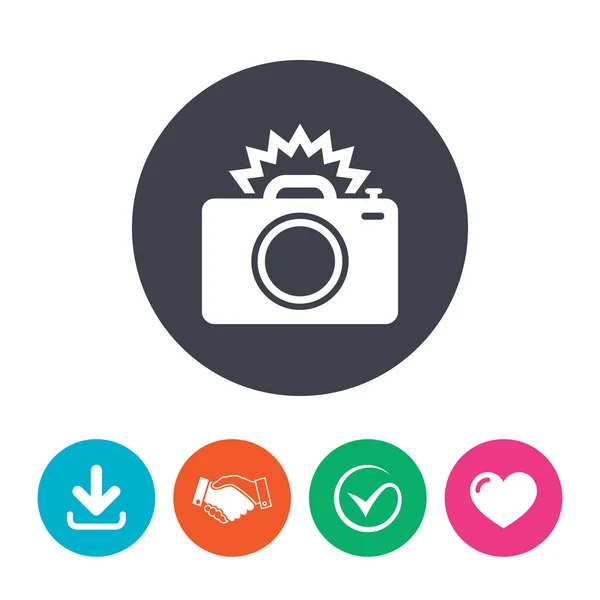 Photo camera sign icon. — Stock Vector