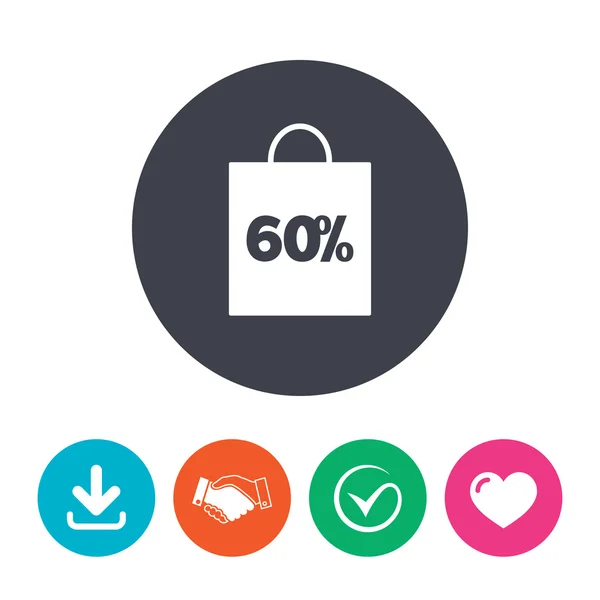 60 percent sale bag — Stock Vector