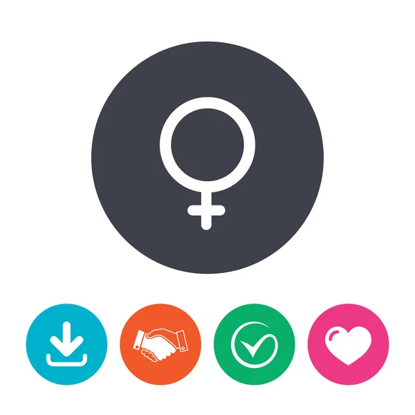 Icono de signo femenino . — Vector de stock