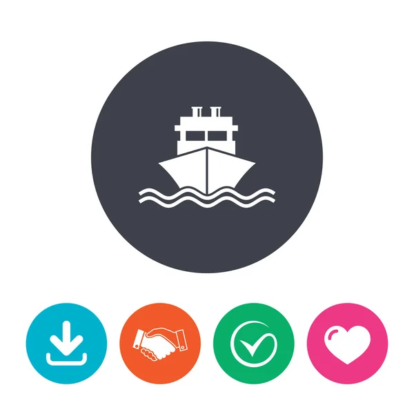 Schip of boot teken pictogram — Stockvector