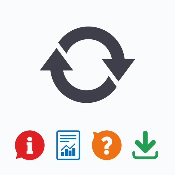 Rotatiepictogram. Herhaal symbool. — Stockvector