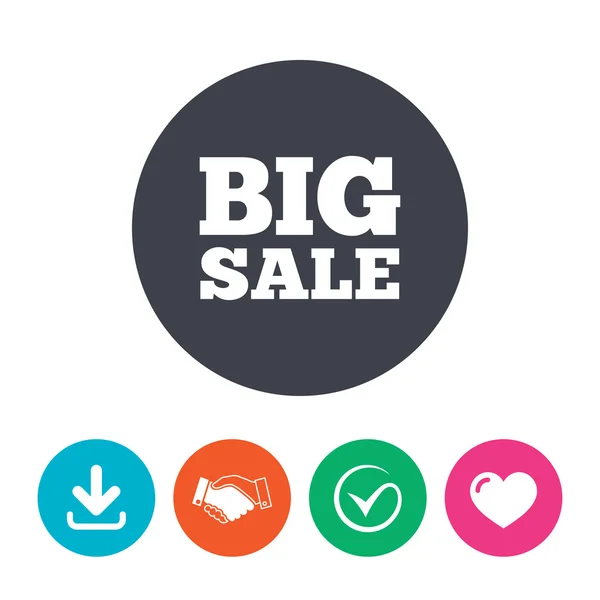 Big sale sign icon. — Stock Vector