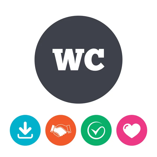 WC signo de inodoro icono . — Vector de stock