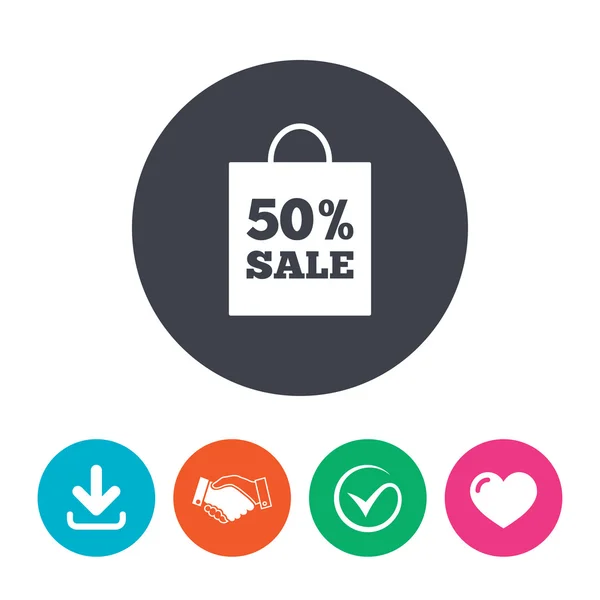 50 por ciento bolsa de venta — Vector de stock