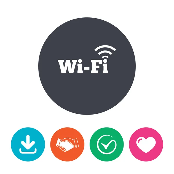 Εγγραφείτε δωρεάν Wi-Fi. WiFi σύμβολο. — Διανυσματικό Αρχείο