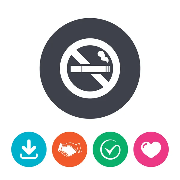 Icône de signe d'interdiction de fumer. — Image vectorielle