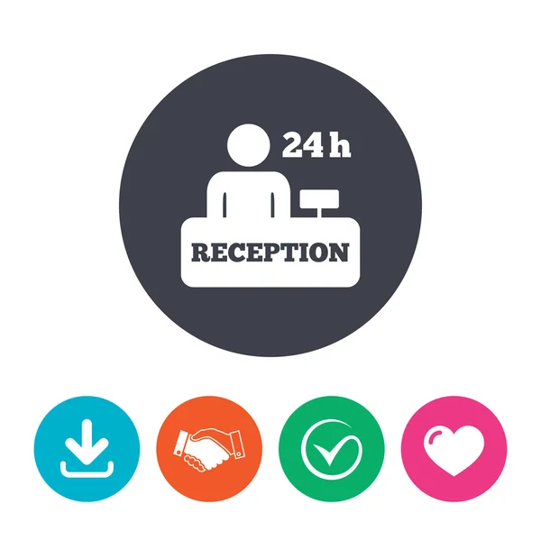 Receptie teken pictogram. — Stockvector