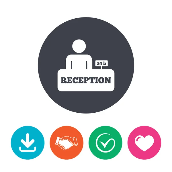 Receptie teken pictogram. — Stockvector