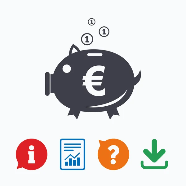 Piggy bank sign icon. — Stock Vector