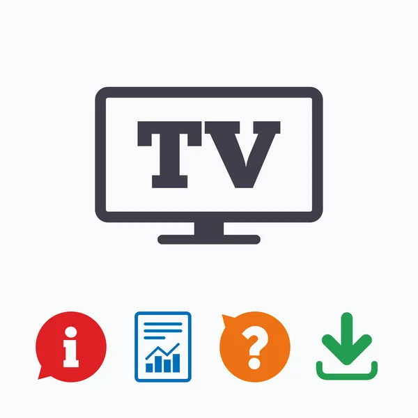 Icona del segno TV Widescreen . — Vettoriale Stock