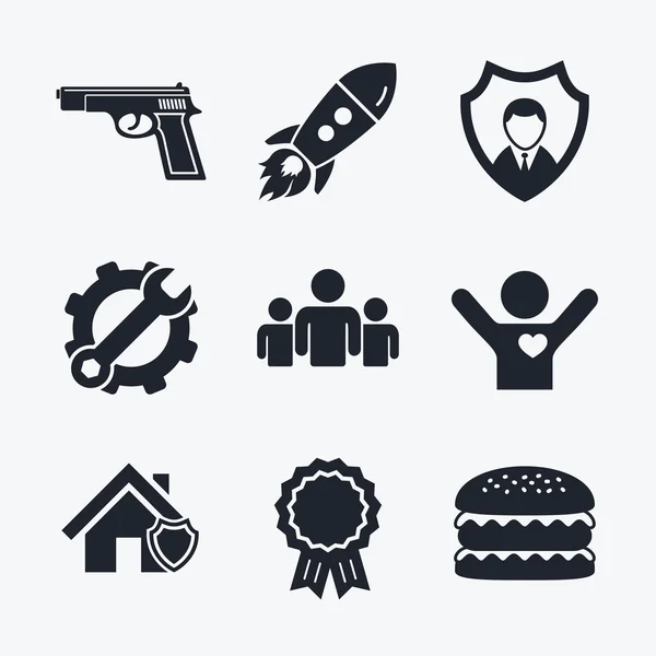 Security agency icons. — Stock Vector