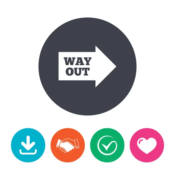 Way out right sign — Stock Vector